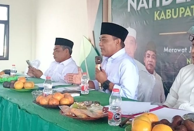 Ketua panitia pelaksana Peringatan Hari Santri Nasional PCNU Kabupaten Purwakarta Tahun 2025, Gusmun